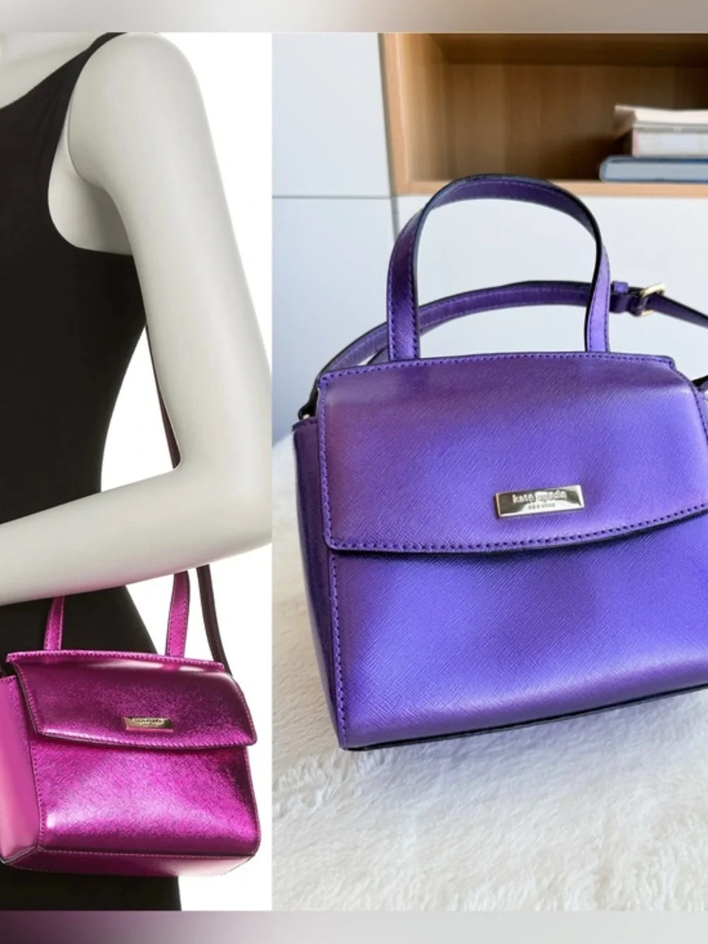 Kate Spade Laurel Way Purple Leather Small Purse